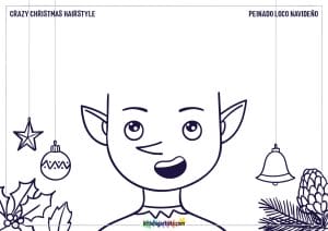 Christmas Hairstyle Creative Worksheet - LittleBigArtists