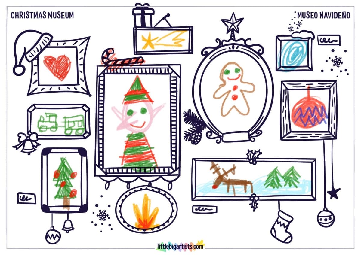 Christmas Museum Creative Worksheet - LittleBigArtists