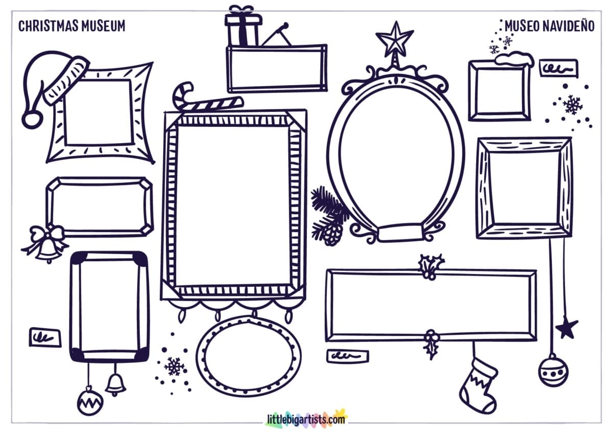 Christmas Museum Creative Worksheet - LittleBigArtists