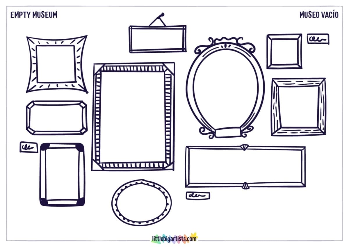 Empty Museum Creative Worksheet - LittleBigArtists