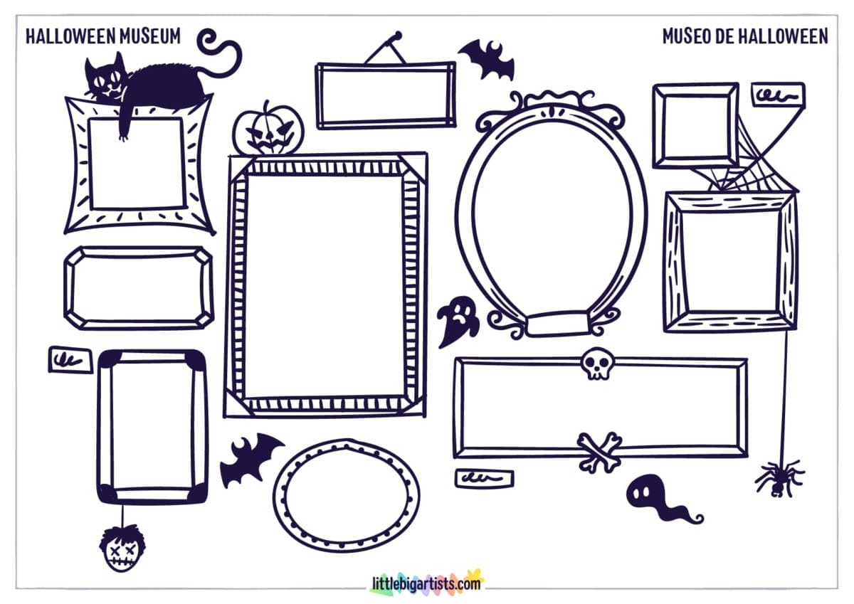 Halloween Museum Creative Worksheet - LittleBigArtists