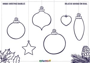 Unique Christmas Baubles Creative Worksheet - LittleBigArtists