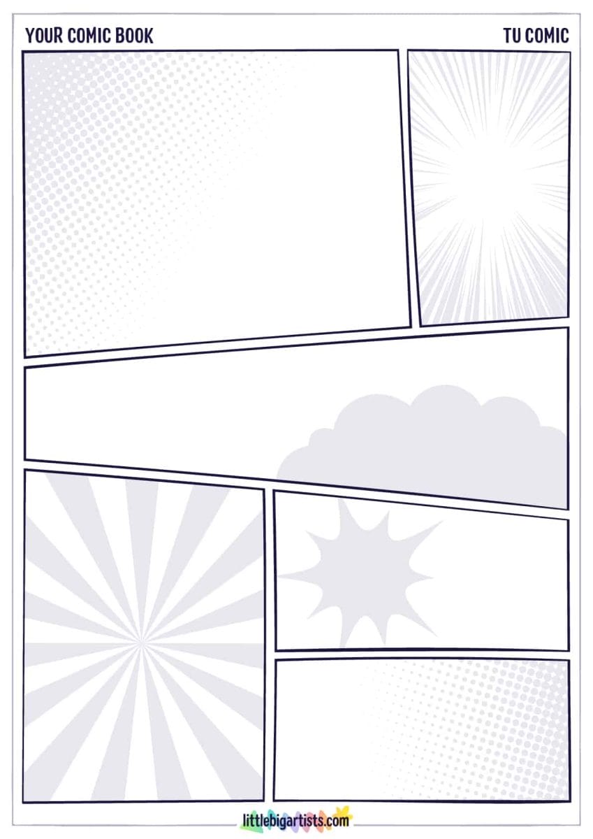 Comic Book Creative Worksheet - LittleBigArtists