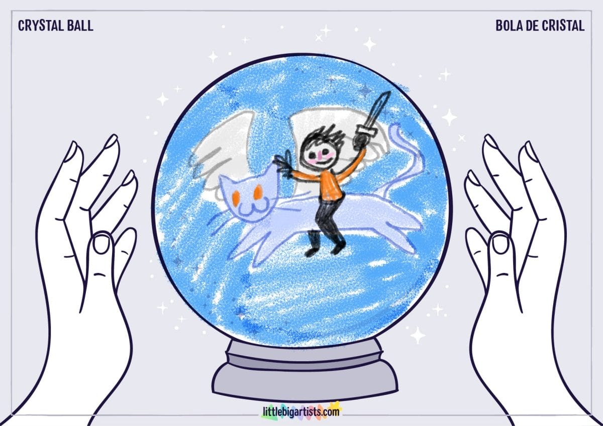 Crystal Ball Creative Worksheet - LittleBigArtists