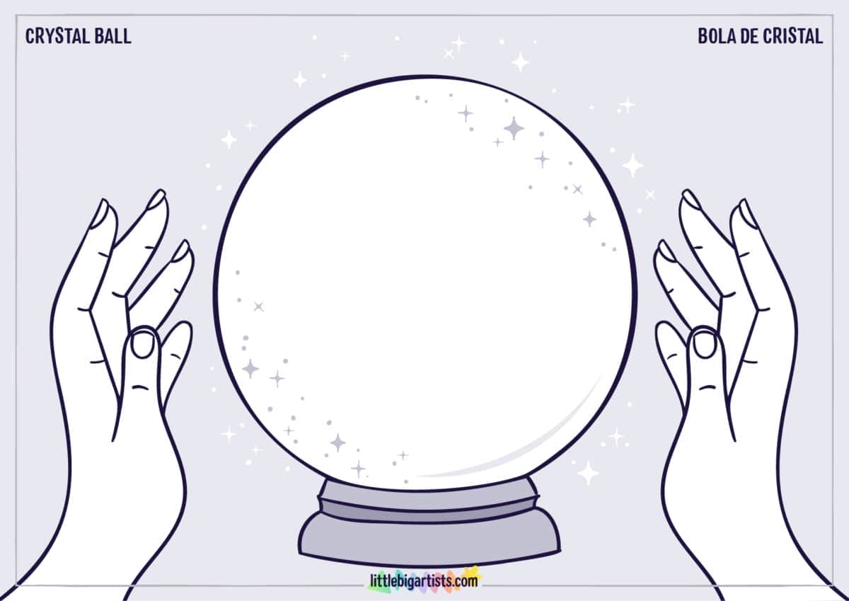 Crystal Ball Creative Worksheet - LittleBigArtists