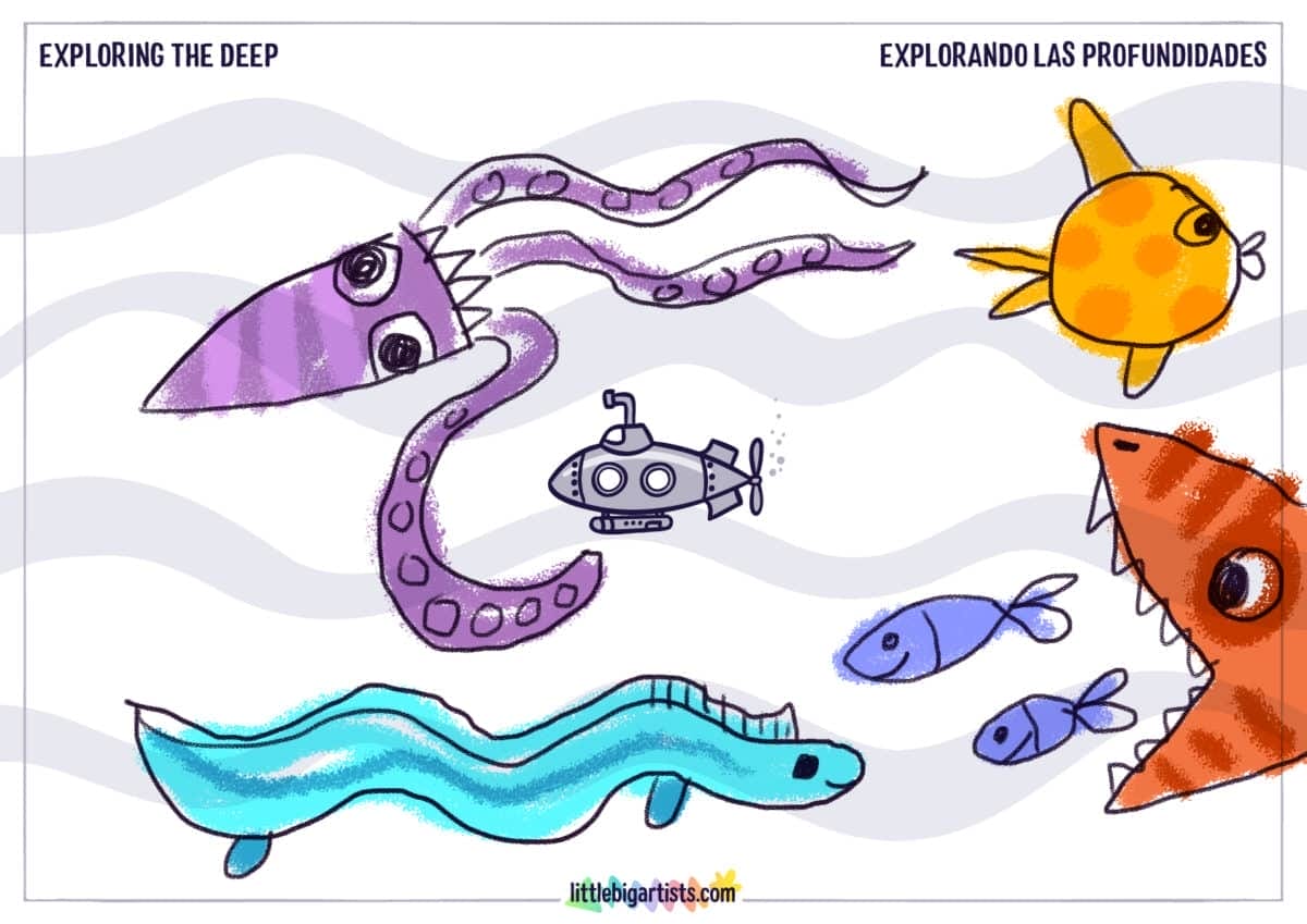 Exploring the deep Creative Worksheet - LittleBigArtists