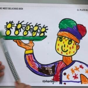 The most delicious dish drawing activity