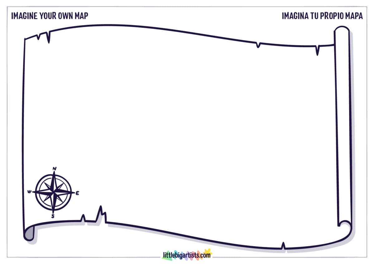 Imagine Your Own Map Creative Worksheet - LittleBigArtists