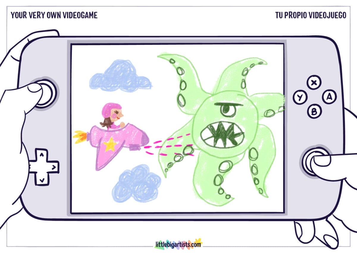 Your Very Own Video Game - Printable Worksheet with Creative Drawing Activity
