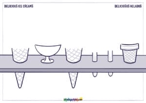 Ice Creams Drawing activity - LittleBigArtists