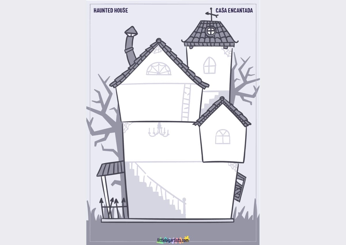 Haunted House Drawing Activity - LittleBigArtists