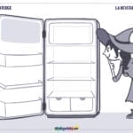 The witch's fridge- Printable Worksheet with Creative Drawing Activity