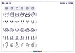 Roll An Elf Printable Drawing Game - LittleBigArtists