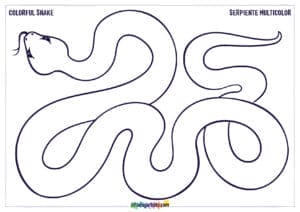 Colorful Snake - Printable Worksheet with Creative Drawing Activity