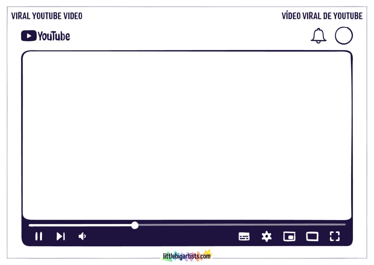 Viral YouTube Video - Printable Worksheet with Creative Drawing Activity