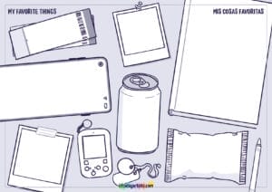 My Favorite Things - Printable Worksheet with Creative Drawing Activity