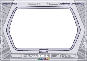 Spaceship Window - Printable Worksheet with Creative Drawing Activity